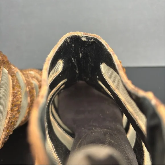 Joan Boyce Embellished Print Bootie Heels Size 8.5W - Picture 6 of 8